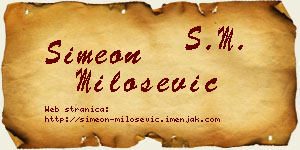 Simeon Milošević vizit kartica